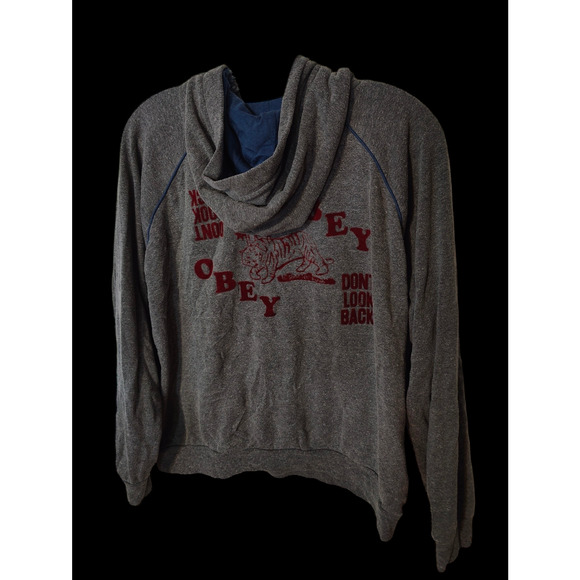 Obey Don't Look Back Pullover Hoodie Size Small - Picture 3 of 7